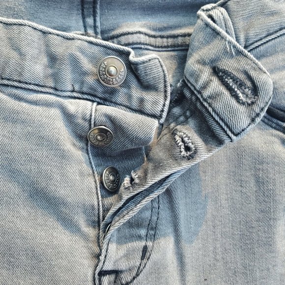 H&M &Denim Slim Low Waist Stretch Heathered Black Grey Jeans - 32W 30L - Picture 7 of 13